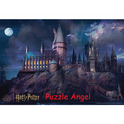 霍格華茲城堡的夜景（哈利波特）1000塊, 夜光砌圖, size:51x73.5cm