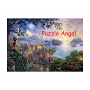 木偶奇遇記 向星星許願 , 油畫面砌圖1000塊, size:51x73.5cm