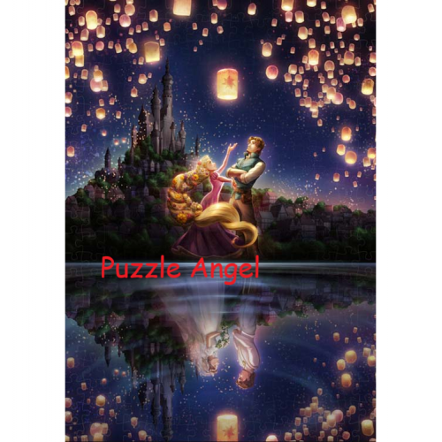 湖面映照的未來（長發公主）300 塊, 夜光砌圖, size:30.5x43cm