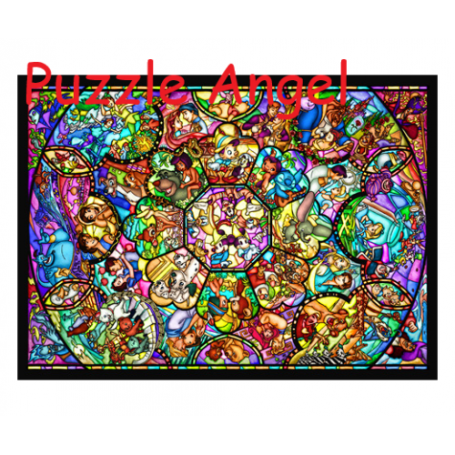 全明星彩色玻璃（所有角色）500 塊,  閃面效果, size:35x49cm.