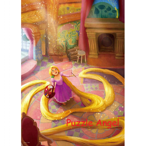 畫著回憶... （塔上的長髮公主）500塊,  size:35x49cm. 手機拍攝有特別效果.