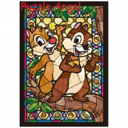 Chip n Dale（鋼牙 大鼻）266 塊, 透明彩繪砌圖, size:18.2x25.7cm