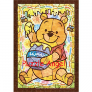 小熊維尼彩繪玻璃（小熊維尼）266 塊, 透明彩繪砌圖, size:18.2x25.7cm