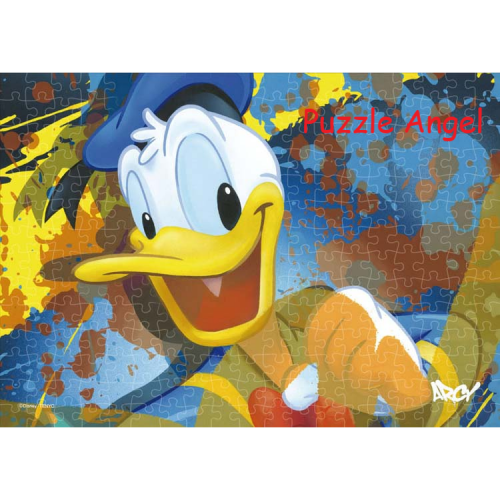 唐老鴨(Donald Duck)266 塊, 透明彩繪砌圖, size:18.2x25.7cm