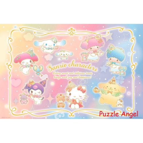 Sanrio characters炫彩夢幻甜點（Sanrio） 1000 塊拼圖, size：50×75cm
