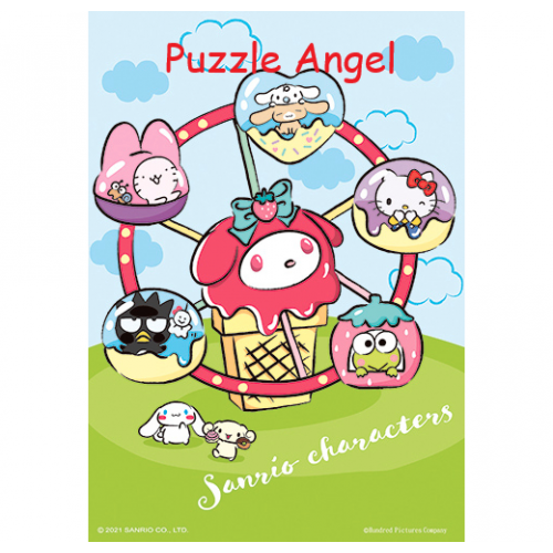 Sanrio characters【奇幻樂園系列】甜筒摩天輪拼圖108片, size:18.2x25.7cm