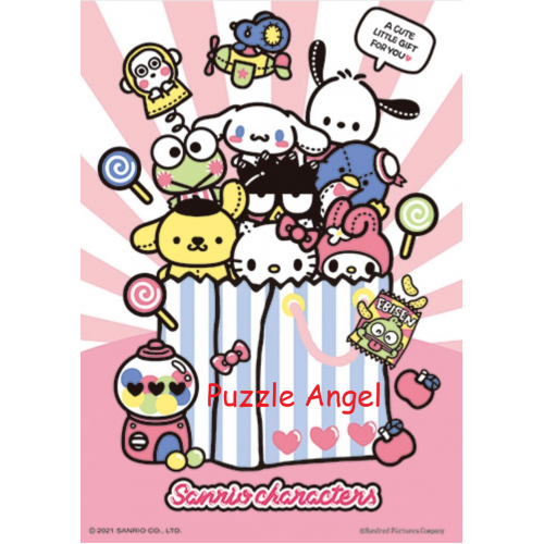 Sanrio characters 娃娃購物袋拼圖108片, size:18.2x25.7cm