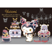 Kuromi 酷洛米 黑色貴族派對拼圖108片, size:18.2x25.7cm