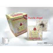Pompompurin布丁狗【氣泡水系列】酸甜柳橙拼圖磁鐵16片-透明(方), 尺寸:直徑6cm(方形) 