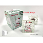 Pochacco帕恰狗【氣泡水系列】綠檸檬拼圖磁鐵16片-透明(方), 尺寸:5.5x5.5cm(方形)