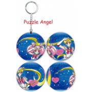 美少女戰士(3)球形拼圖鑰匙圈24片, 直徑:3.98cm   