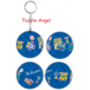 The Runabouts零食車車立體球型拼圖鑰匙圈24片,  直徑:3.98cm   