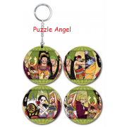 海賊王和之國(6)立體球型拼圖鑰匙圈24片, 直徑:3.98cm   