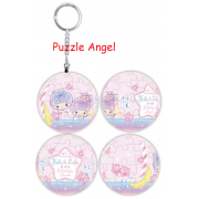 LittleTwinStars雙星仙子【飲品系列】星月奶蓋立體球型拼圖鑰匙圈24片,  直徑:3.98cm   