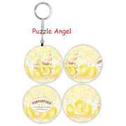 Pompompurin布丁狗【飲品系列】金鑽鳳梨立體球型拼圖鑰匙圈24片,  直徑:3.98cm   