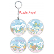 Cinnamoroll 大耳狗喜拿熱帶水果立體球型拼圖鑰匙圈24片,  直徑:3.98cm   