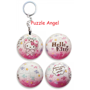 Hello Kitty可愛熊熊立體球型拼圖鑰匙圈24片, 直徑:3.98cm   