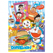 哆啦a夢美味大漢堡拼圖520塊, size:38x53cm