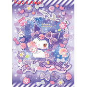 Kuromi【裁縫娃娃系列】萌紫髮飾拼圖520塊,  size:38x53cm