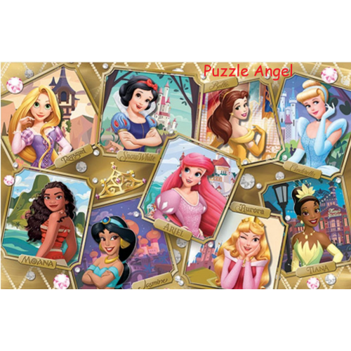 Disney Princess公主拼圖1000片, size:50x75cm