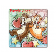 Chip an' Dale奇奇蒂蒂(1)拼圖磁鐵16片-透明(方), 尺寸:5.5x5.5cm(方形)