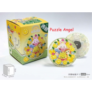 Disney Ufufy【水果花卉系列】柑橘拼圖磁鐵16片-透明(圓), 尺寸:5.5x5.5cm(圓形)   