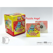 Disney Pixar Fluffy【甜食系列】爆米花拼圖磁鐵16片-透明(方), 尺寸:5.5x5.5cm(方形)   