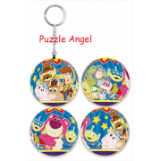 Toy story3玩具總動員3(7)立體球型拼圖鑰匙圈24片,  直徑:3.98cm   