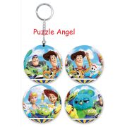 Toy story玩具總動員(2)立體球型拼圖鑰匙圈24片,  直徑:3.98cm   