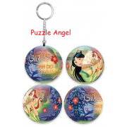 Mulan花木蘭(2)立體球型拼圖鑰匙圈24片,  直徑:3.98cm   