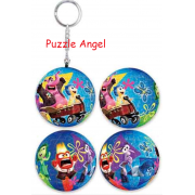 Inside out 腦筋急轉彎(1)立體球型拼圖鑰匙圈24片,  直徑:3.98cm   