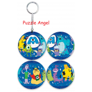Monsters Inc怪獸電力公司(4)立體球型拼圖鑰匙圈24片,  直徑:3.98cm   