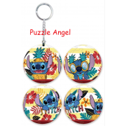 Stitch星際寶貝(6)立體球型拼圖鑰匙圈24片, 直徑:3.98cm   