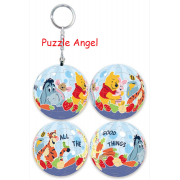 Winnie The Pooh小熊維尼(8)立體球型拼圖鑰匙圈24片, 直徑:3.98cm   