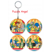 Toy story 4玩具總動員(7)立體球型拼圖鑰匙圈24片,  直徑:3.98cm   