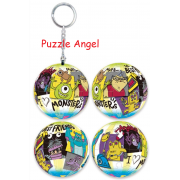 Monsters Inc怪獸電力公司(5)立體球型拼圖鑰匙圈24片,  直徑:3.98cm   