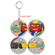 Cars汽車總動員(5)立體球型拼圖鑰匙圈24片, 直徑:3.98cm   