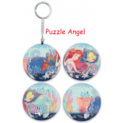 Disney Princess小美人魚(1)立體球型拼圖鑰匙圈24片,  直徑:3.98cm   