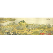 清院本 清明上河圖(2)1008 塊砌圖, size：34×100cm