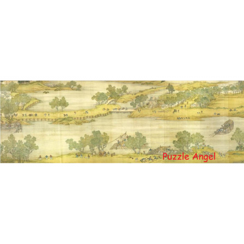 清院本 清明上河圖(4)1008 塊砌圖, size：34×100cm