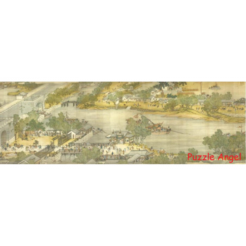 清院本 清明上河圖(6)1008 塊砌圖, size：34×100cm
