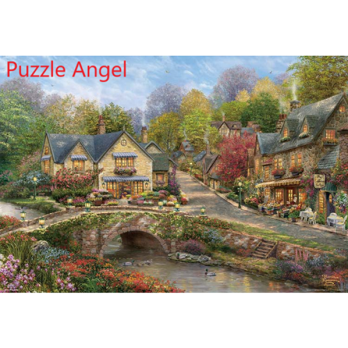 科茨沃爾德花卉漫步（托馬斯·金凱德）1000塊油畫面砌圖,  size:49x72cm