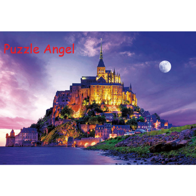 風景-暮光蒙特聖米歇爾1000塊砌圖, size:49x72cm
