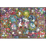 Sanrio 角色彩繪玻璃（Sanrio）1000塊砌圖, size:49x72cm