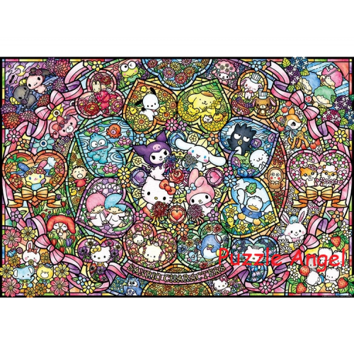 Sanrio 角色彩繪玻璃（Sanrio）1000塊砌圖, size:49x72cm
