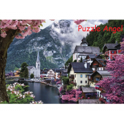 哈爾施塔特水邊花景（海外景觀）1000 塊拼圖, size：49×72cm