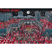 WHERE'S WALLY? 威利在哪裡? 吸血鬼與女巫的城堡 2000片迷你拼圖, size:49x72cm  
