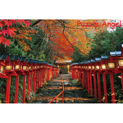 風景-貴船神社 楓葉燈籠300 塊砌圖, size：26×38cm