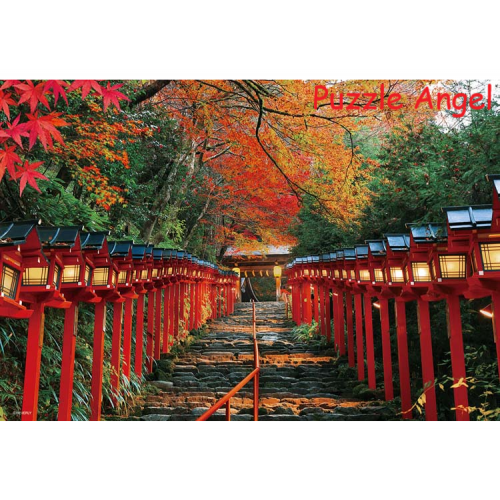 風景-貴船神社 楓葉燈籠300 塊砌圖, size：26×38cm