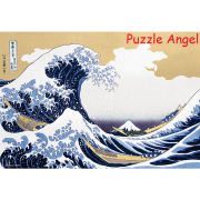 波浪之間的富士 ~神奈川外富士山三十六景~（葛飾北齋）300塊砌圖, size:26x38cm